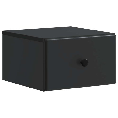 Спален шкаф с монтаж на стена Черно 34,5 x 33 x 20 см