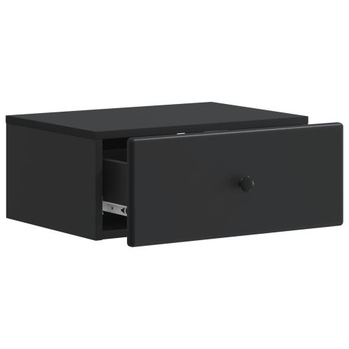 Спален шкаф с монтаж на стена 2 бр. Черно 49 x 34,5 x 20 см
