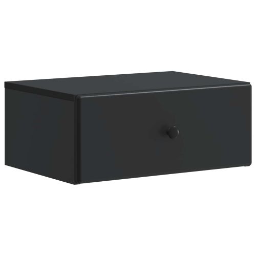 Спален шкаф с монтаж на стена 2 бр. Черно 49 x 34,5 x 20 см