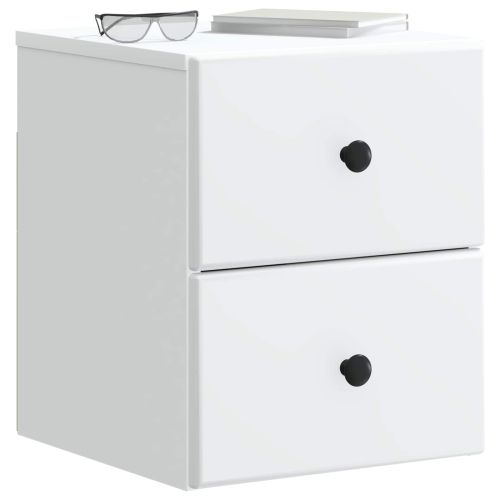 Спален шкаф с монтаж на стена 2 pcs Бяло 34,5 x 33 x 40 см