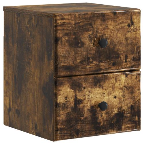 Спален шкаф с монтаж на стена Опушен дъб 34,5 x 33 x 40 см