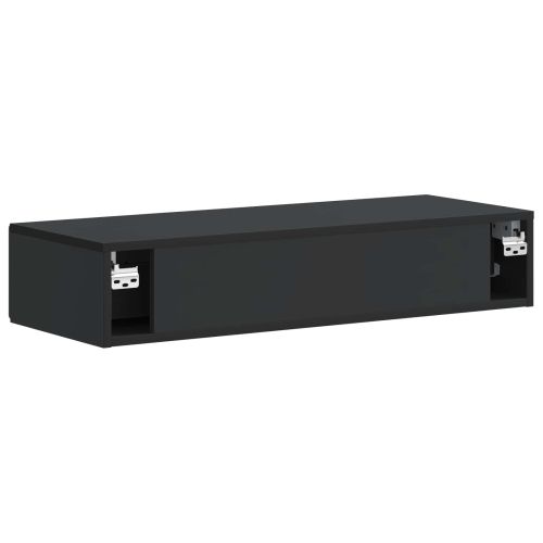 Стенен страничен масичка Черно 87,5 x 34,5 x 17 см