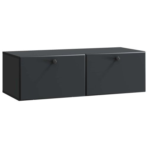 Стенно монтиран ТВ шкаф Черно 98 x 41 x 30 см