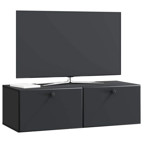 Стенно монтиран ТВ шкаф Черно 98 x 41 x 30 см