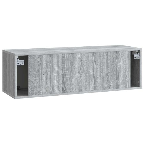 Стенно монтиран ТВ шкаф 98 x 31 x 30 см Сив Сонома