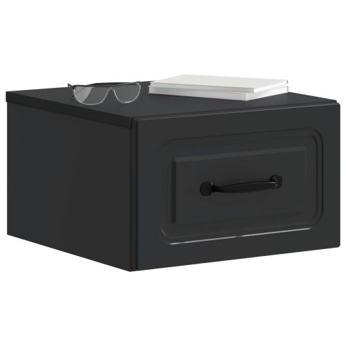 Спален шкаф с монтаж на стена 2 pcs Черно 34,5 x 33 x 20 см