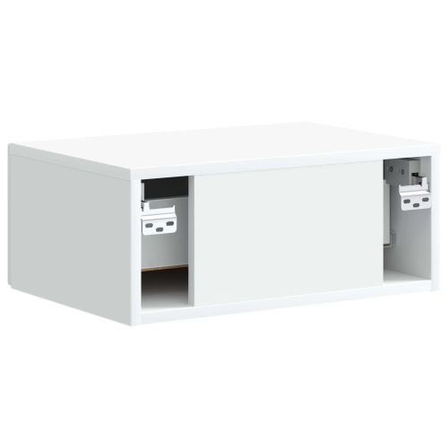 Спален шкаф с монтаж на стена 2 бр. Бяло 49 x 34,5 x 20 см