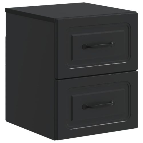 Спален шкаф с монтаж на стена 2 pcs Черно 34,5 x 33 x 40 см