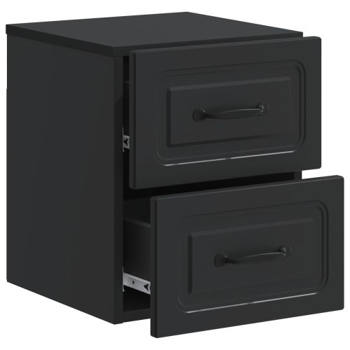 Спален шкаф с монтаж на стена 2 pcs Черно 34,5 x 33 x 40 см