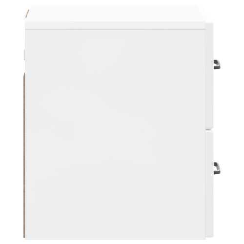 Спален шкаф с монтаж на стена 2 pcs Бял гланц 34,5 x 33 x 40 см