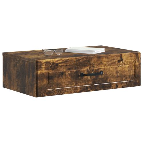 Стенен страничен масичка Опушен дъб 59 x 34,5 x 17 см