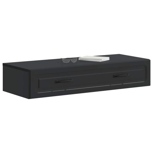 Стенен страничен масичка Черно 87,5 x 34,5 x 17 см