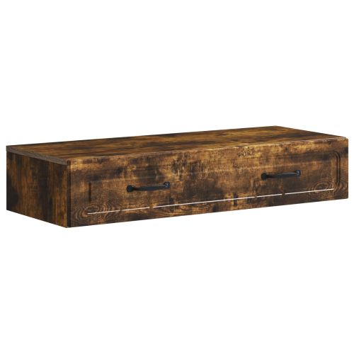 Стенен страничен масичка Опушен дъб 87,5 x 34,5 x 17 см