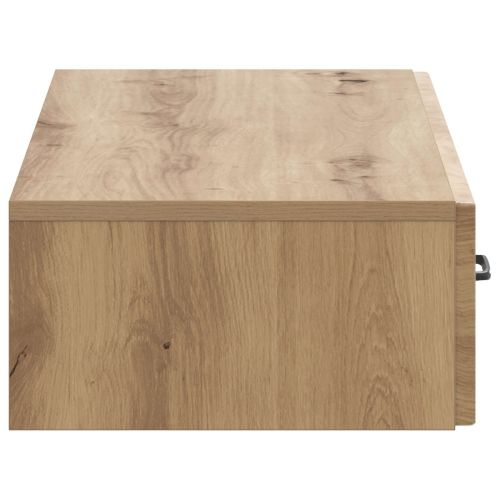 Стенен страничен масичка 87,5 x 34,5 x 17 см Дъб артизан
