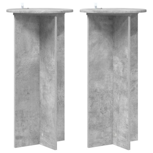 Стойка за растения 2 pcs Бетонно сиво 40 x 40 x 80 cm