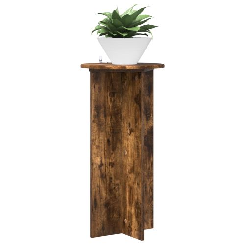 Стойка за растения 2 pcs Опушен дъб 40 x 40 x 80 cm