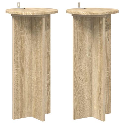 Стойка за растения 2 pcs Дъб сонома 29,5 x 29,5 x 60 см