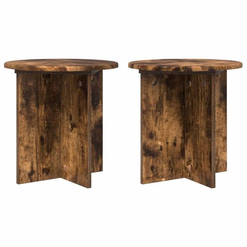 Стойка за растения 2 pcs Опушен дъб 40 x 40 x 40 cm