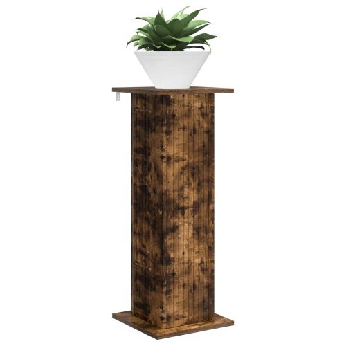 Стойка за растения 2 pcs Опушен дъб 30,5 x 30 x 80,5 см