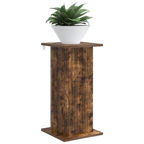 Стойка за растения 2 pcs Опушен дъб 30,5 x 30 x 60,5 см