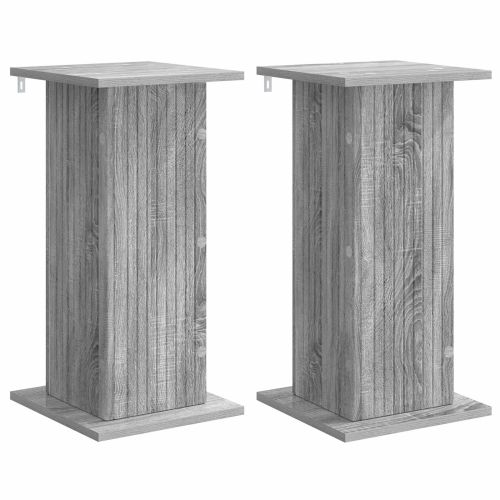 Стойка за растения 2 pcs Сива сонома 30,5 x 30 x 60,5 см