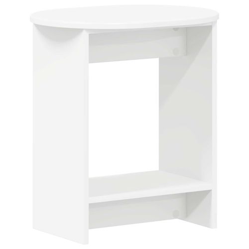Странична маса Бяло 50 x 39,5 x 55 см Инженерна дървесина