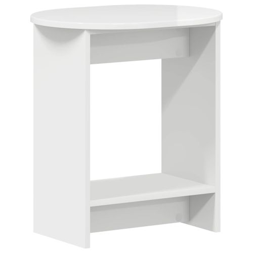 Странична маса Бял гланц 50 x 39,5 x 55 см Инженерна дървесина