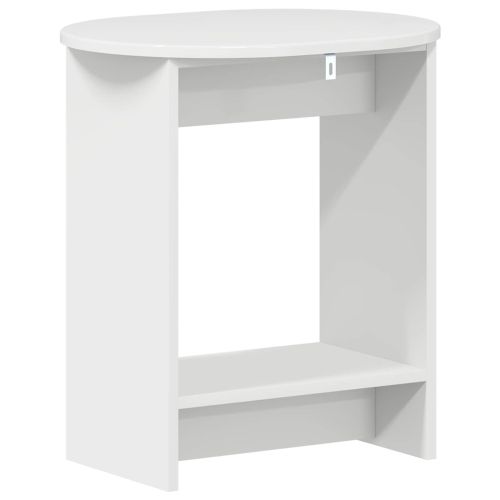 Странична маса Бял гланц 50 x 39,5 x 55 см Инженерна дървесина