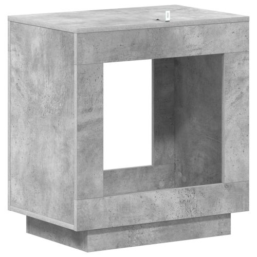 Странична маса Бетонно сиво 60 x 40 x 65 см Инженерна дървесина