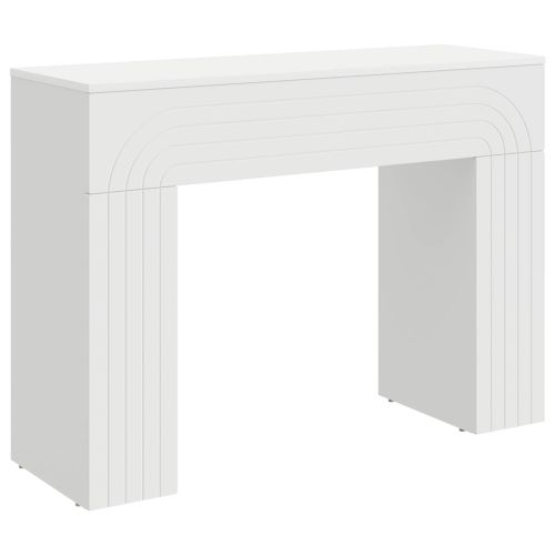 Масичка за кафе Бяло 102 x 35 x 75 см Инженерна дървесина