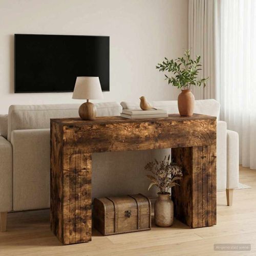 Масичка за кафе Опушен дъб 102 x 35 x 75 см Инженерна дървесина