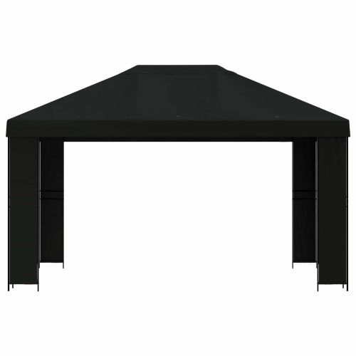 Шатра 4 × 3 m Черно Полиестер и стомана 190 gsm