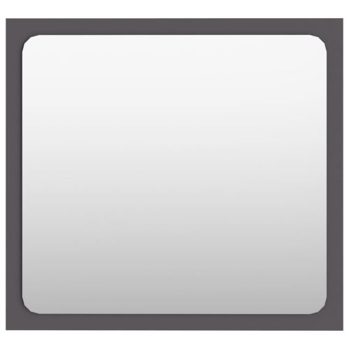 Огледало за баня, сиво, 40x1,5x37 см, ПДЧ