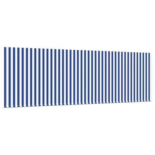 Сгъваем навес Синьо и бяло 400 x 200 cm Полиестер и алуминий