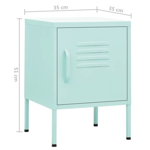 Нощно шкафче, мента, 35х35х51 см, стомана