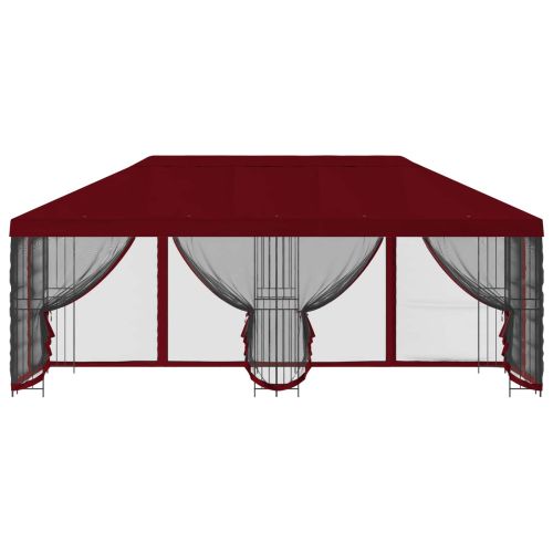 Беседка със страници 6 x 3 m Бургундско червен