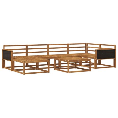 Комплект дивани за открито 7 pcs Натурално