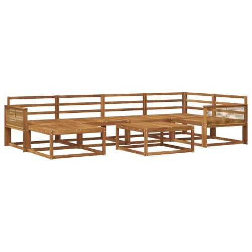 Комплект дивани за открито 7 pcs Натурално