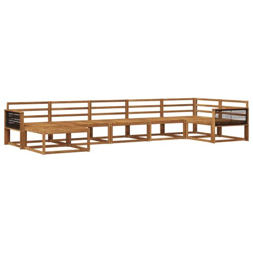 Комплект дивани за открито 7 pcs Натурално