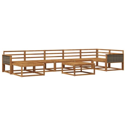 Комплект дивани за открито 8 pcs Натурално