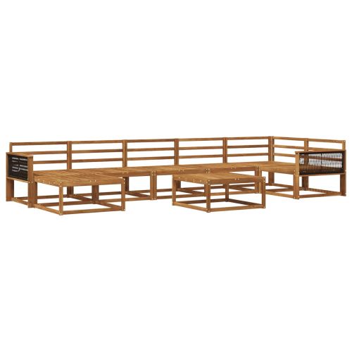 Комплект дивани за открито 8 pcs Натурално