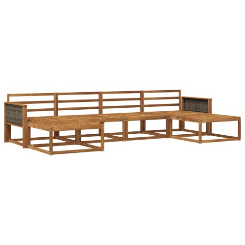 Комплект дивани за открито 6 pcs Натурално
