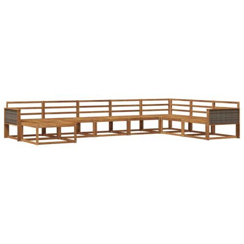Комплект дивани за открито 8 pcs Натурално