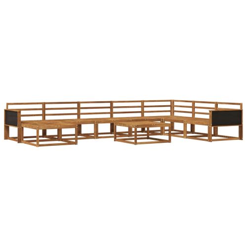 Комплект дивани за открито 9 pcs Натурално