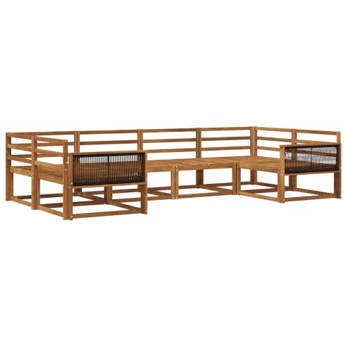 Комплект дивани за открито 6 pcs Натурално