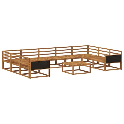 Комплект дивани за открито 10 pcs Натурално