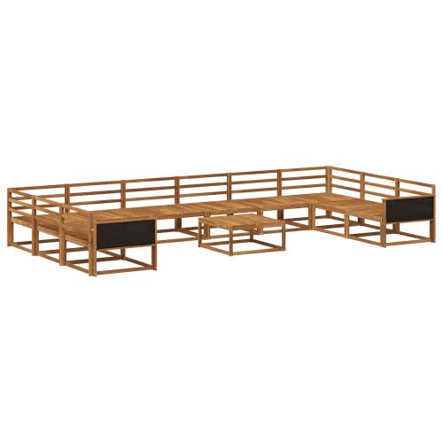 Комплект дивани за открито 11 pcs Натурално
