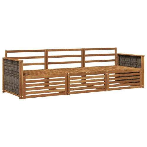 Комплект дивани за открито 3 pcs Натурално
