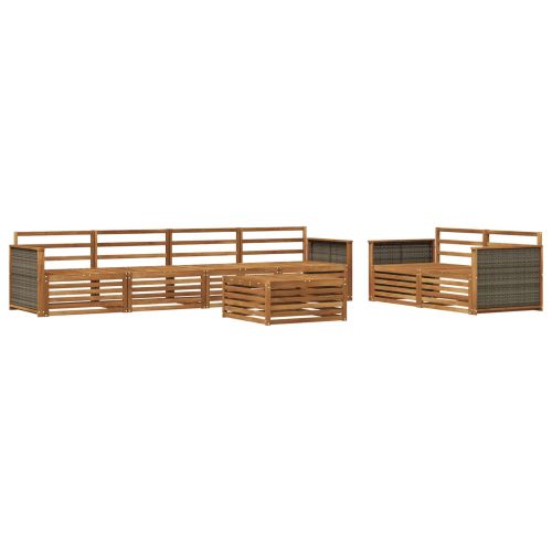 Комплект дивани за открито 7 pcs Натурално