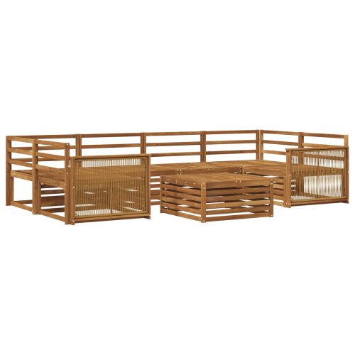Комплект дивани за открито 7 pcs Натурално